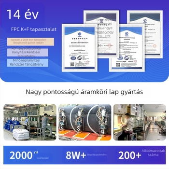 Többszörös rétegű FPC rugalmas PCB, egy- és kétoldalas panel, gyors prototípus