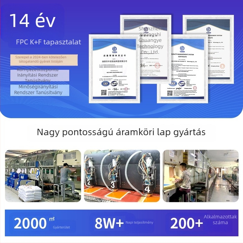 Többszörös rétegű FPC rugalmas PCB, egy- és kétoldalas panel, gyors prototípus