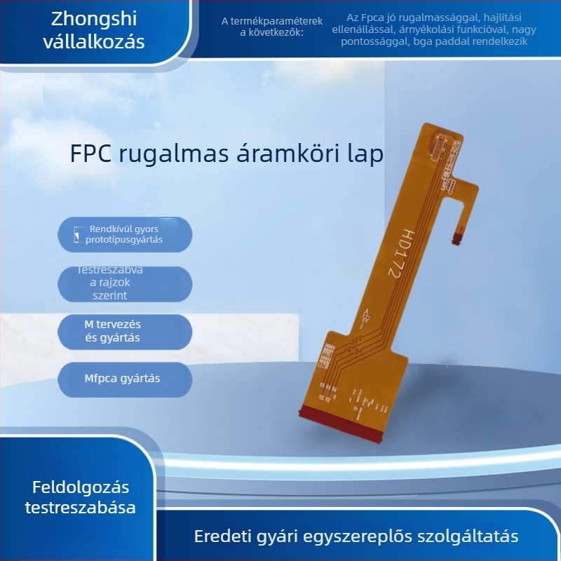 Többszörös rétegű FPC rugalmas PCB, egy- és kétoldalas panel, gyors prototípus