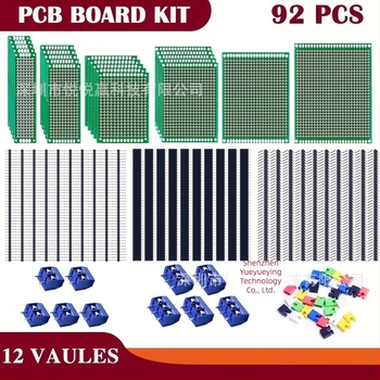 Perforált prototípus tábla, PCB zöld maszkkal, kísérleti tábla, méretek 5×7×6×8, forrasztáshoz