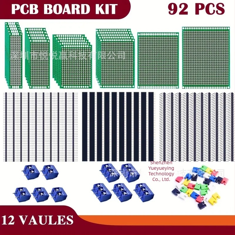 Perforált prototípus tábla, PCB zöld maszkkal, kísérleti tábla, méretek 5×7×6×8, forrasztáshoz