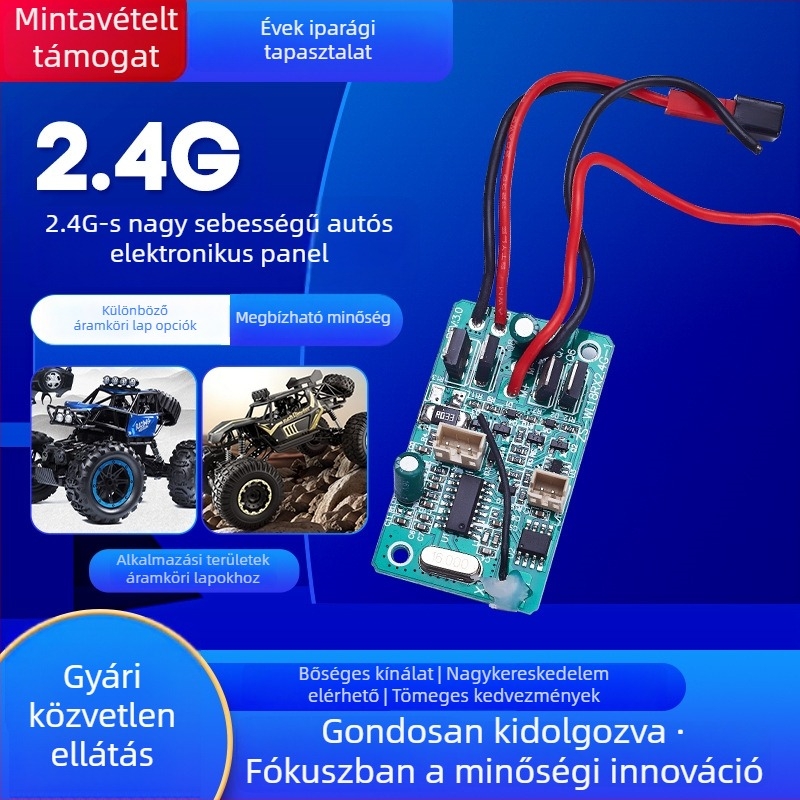 Távirányítós, nagy sebességű autó PCBA vezérlőpanel és alaplap gyerekeknek szánt játékautóhoz, off-road áramkör fejlesztés