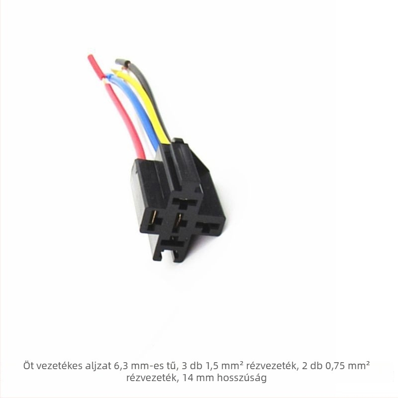 JD2912 autórelé, 12V 40A, autófényszóró módosításhoz és GPS navigációhoz, 5-tűs csatlakozóval