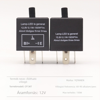 CF13JL-02 Állítható frekvenciájú LED világítás, flicker-mentes relé