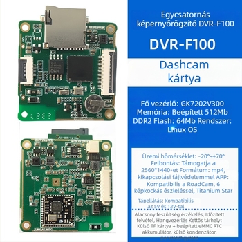 Járműre szerelt, kettős tárhelyű dashcam alaplap, PCBA PCB, SMT összeszerelés és felgyorsított prototípus-készítés