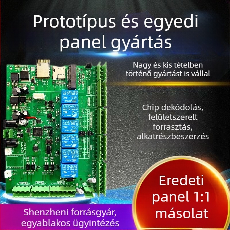 Egyedi többrétegű PCB réz alapú, SMD forrasztás, prototípus-készítés, másolás és klónozás