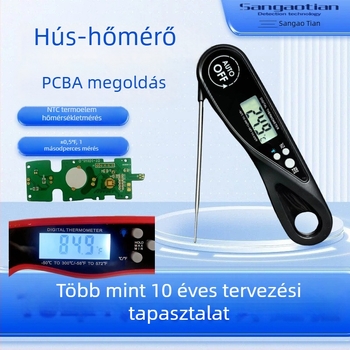 Húshőmérő alaplap – fejlesztés és testreszabás, élelmiszer-hőmérséklet-szabályozó BBQ PCB, PCBA megoldás