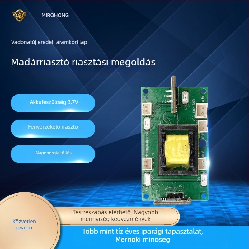 Napsugár-energiás madárriasztó riasztó vezérlőpanel PCBA fotóérzékelővel