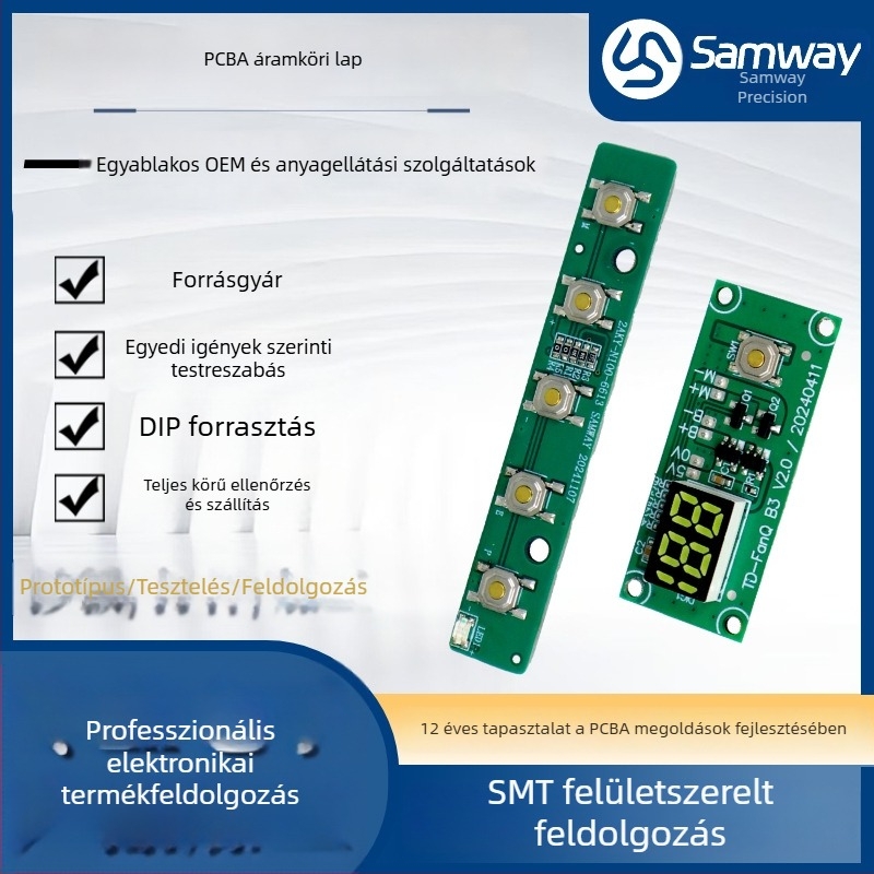 PCBA kapcsoló áramkör PCB, SMT szerelés, DIP forrasztás, testreszabott PCB