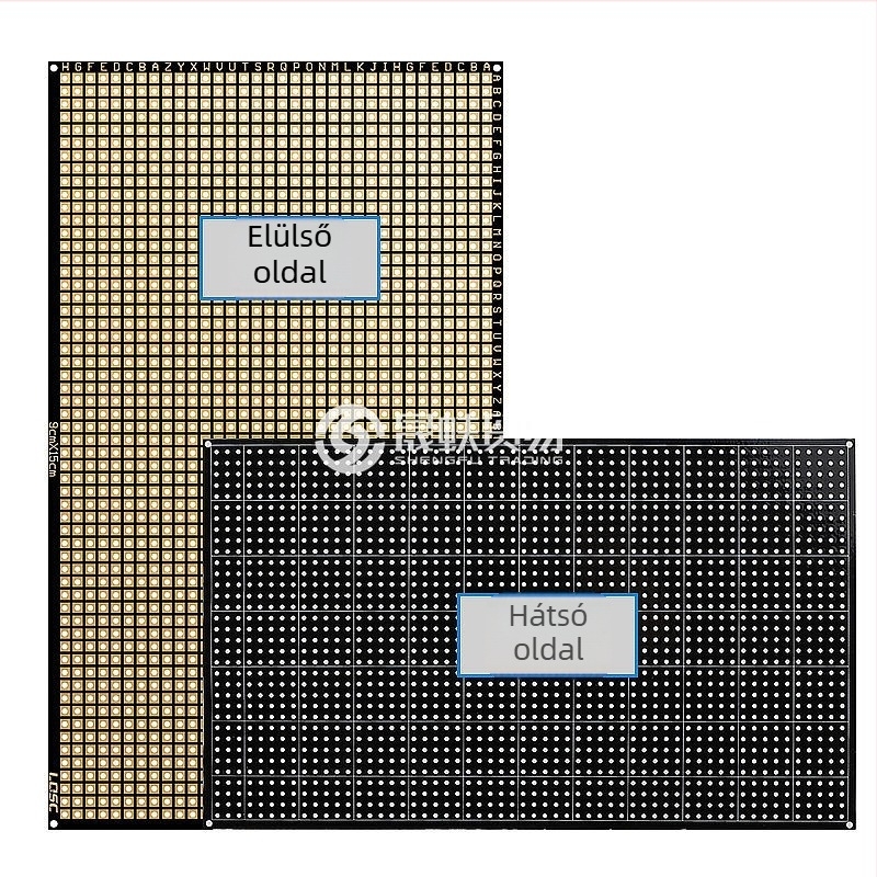 Egyrészes oldalú PCB fekete olajos arany bevonattal, perforált, 6×8 cm, vékony, rugalmas univerzális lemez forrasztáshoz