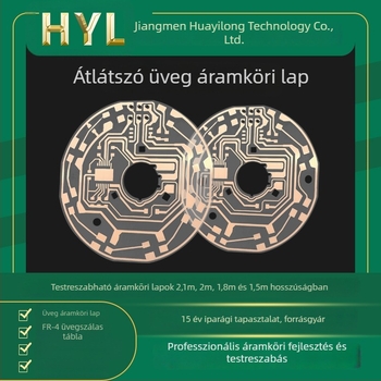Átlátszó PCB prototípushoz - hosszú, többszintű nyomtatott áramkör lemez FR-4 / alumínium alátét