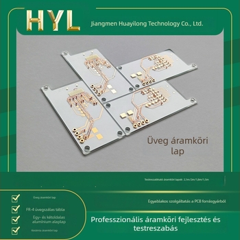 Átlátszó PCB prototípushoz - hosszú, többszintű nyomtatott áramkör lemez FR-4 / alumínium alátét