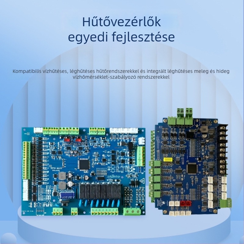 Ipari chiller-vezérlő és PLC PCB kettős kompresszoros rendszerekhez, lég- és folyadékhűtéshez