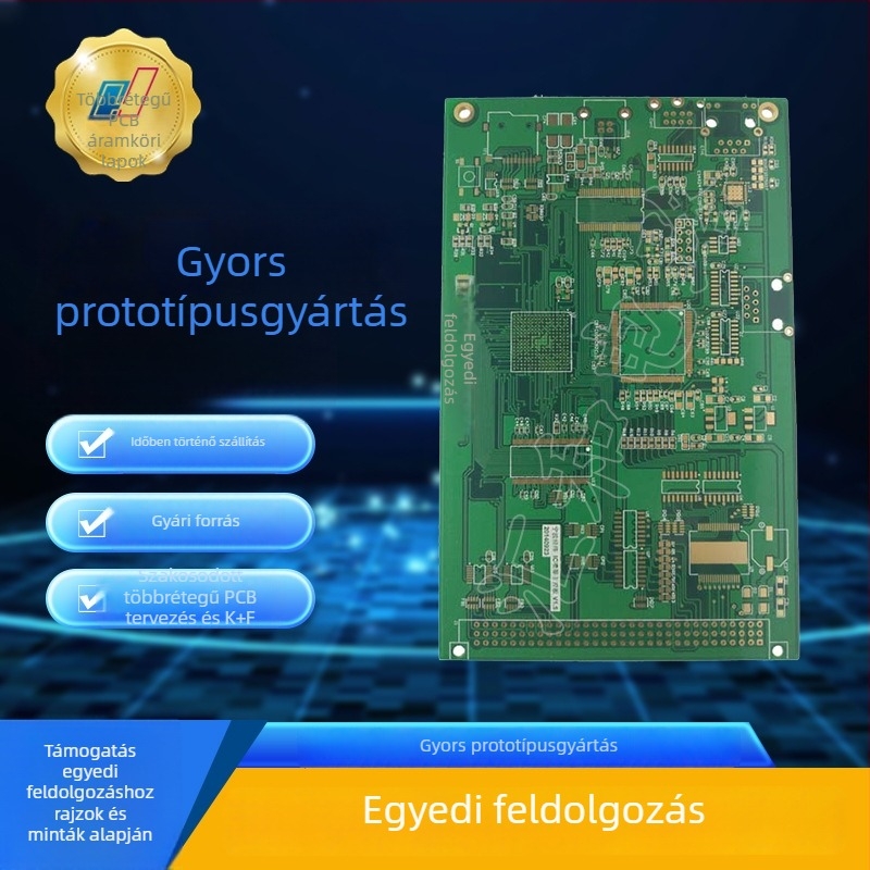 Huihe vastag réz PCB gyors prototípus, aranyozott bevonat, fő IC-vezérlő panel, 5G magas precizitás