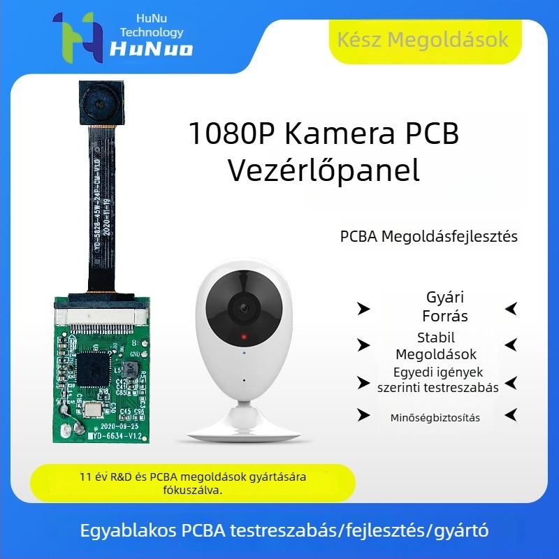 Mutorous Kamera PCB megoldáslap okos otthonhoz – videó kaputelefon kamera és vezérlő áramkör