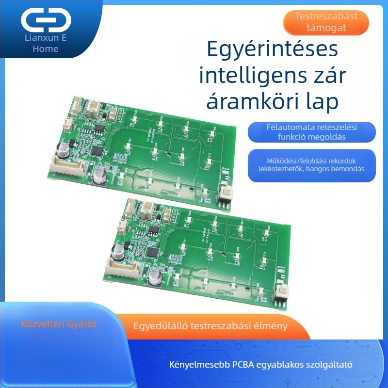 PBCA áramkör-kártya intelligens zárhoz — nyitásvezérlő panel fejlesztéshez többmodulos támogatással