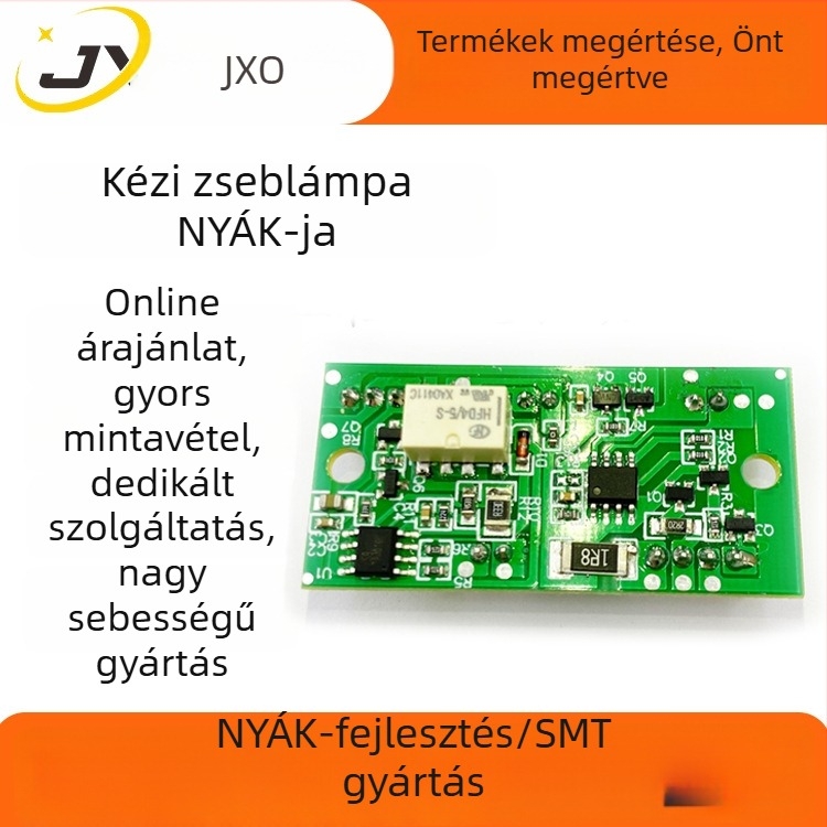 Zseblámpa PCBA-vel és USB töltéssel, kültéri háromfokozatú erős fény áramkör, vészáramforrás