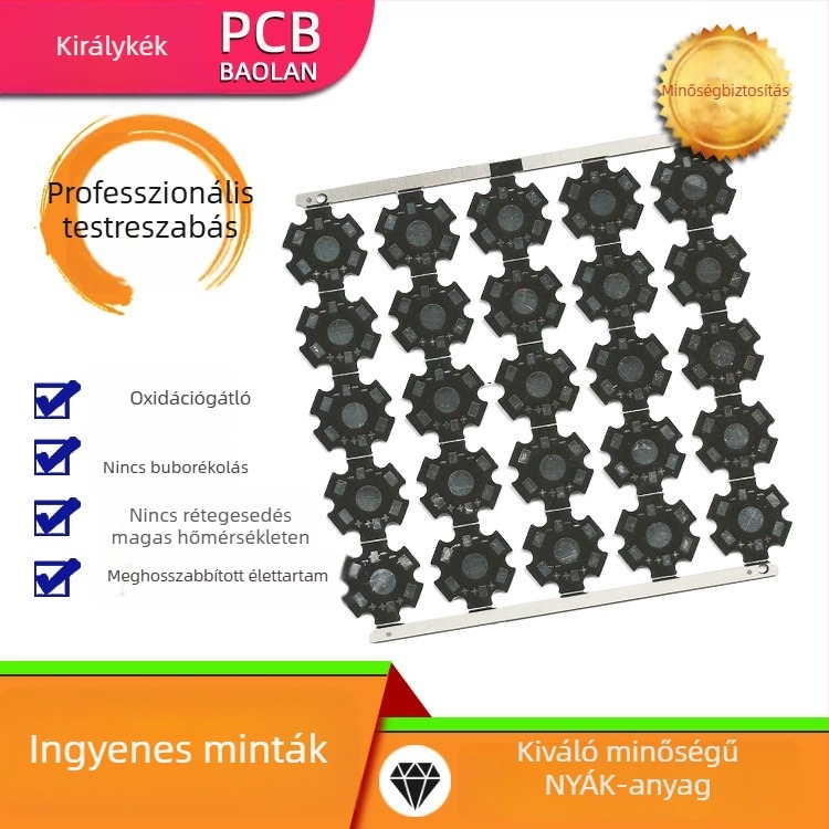 LED alumínium alapú PCB gyors prototipizáláshoz, különböző PCB anyagok