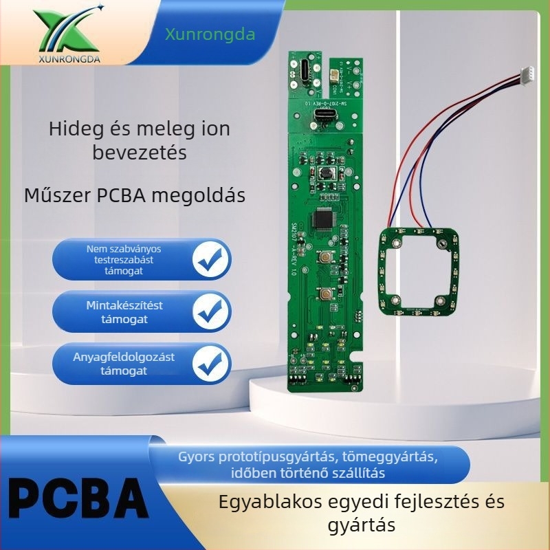 Ion-beültetéses PCBA megoldás — áramkörlap, patch-plat, fejlesztő fővezérlőlap, egycsipes mikrokontroller, kettős üzemmód (forró/hideg)