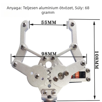 6 DOF mechanikus kar servo fogóval – DIY mikrokontrolleres készlet