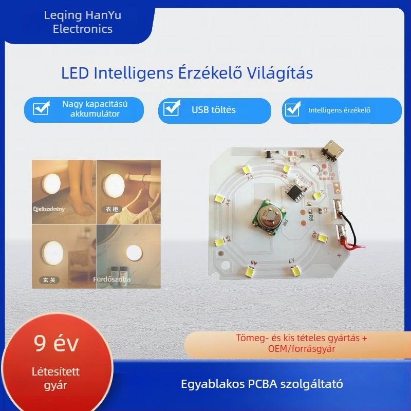 Intelligens szenzoros fény PCBA — SMT PCB-összeszerelés DIP plug-in háromfázisú inverterhez