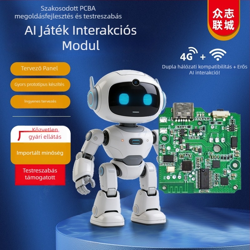 AI érzelmi társ játék PCBA-vel, 4G/Wi-Fi, testreszabható nagy méretű digitális háziállat modell