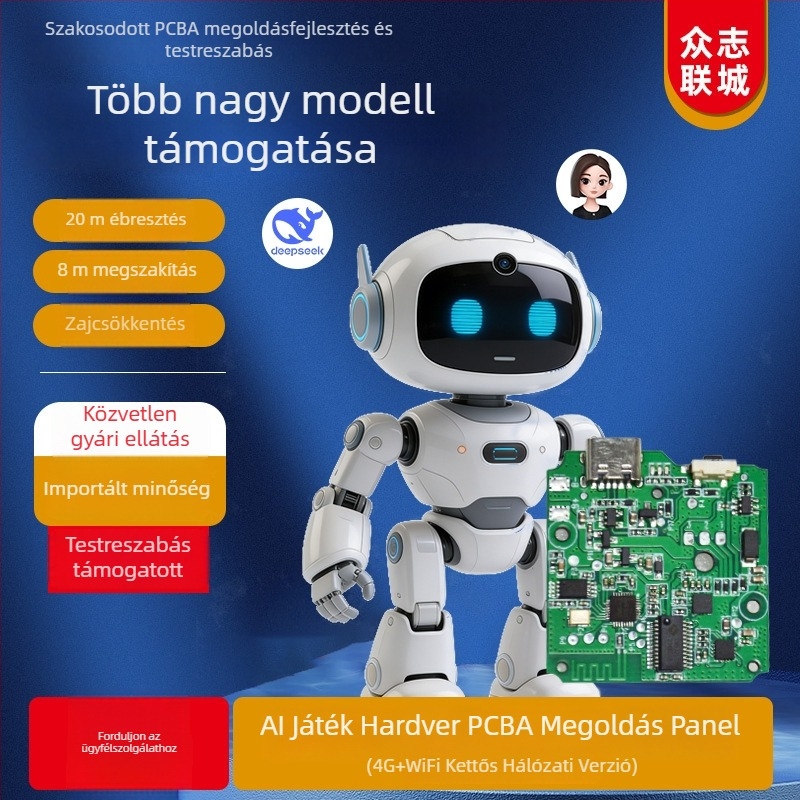 AI érzelmi társ játék PCBA-vel, 4G/Wi-Fi, testreszabható nagy méretű digitális háziállat modell