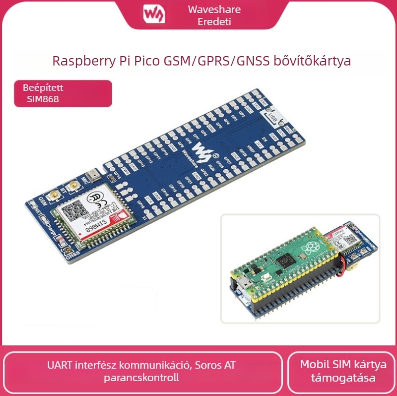 Weixue Raspberry Pi Pico GSM/GPRS/GNSS bővítőlap SIM868 modul Internet-hozzáféréshez, hívásokhoz és SMS-ekhez