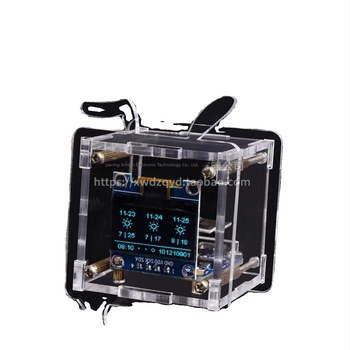 ESP8266 Mini Időjárás-előrejelző Óra Készlet, Hőmérséklet és Páratartalom, Wi‑Fi Hálózatra Csatlakoztatott Elektronikus Digitális Óra, DIY Forrasztás