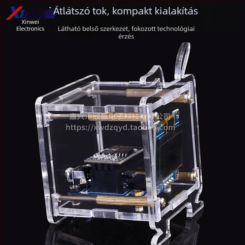 ESP8266 Mini Időjárás-előrejelző Óra Készlet, Hőmérséklet és Páratartalom, Wi‑Fi Hálózatra Csatlakoztatott Elektronikus Digitális Óra, DIY Forrasztás