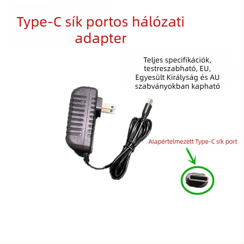 Type-C csatlakozós tápegység Raspberry Pi 3/4B kijelző modulhoz, 5/6/9/12/24V, 1.5/2/3A