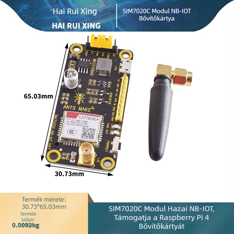 SIM7020C NB-IoT modul, univerzális hálózati lefedettség IoT-hoz, Raspberry Pi 4 bővítőpanel