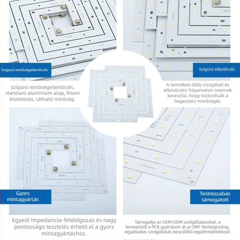 LED alumíniumalapú PCB-tábla mennyezeti lámpához – gyors prototípus-készítés