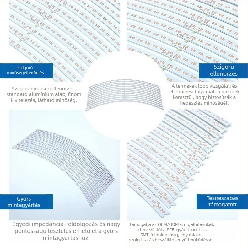 LED alumíniumalapú PCB-tábla mennyezeti lámpához – gyors prototípus-készítés