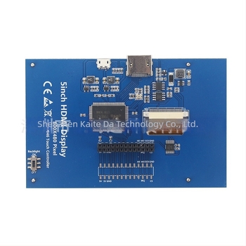 5 hüvelykes Raspberry Pi érintőképernyő HDMI adapterrel, rezisztív érintőképernyő, kompatibil Raspberry Pi 4B/3B+/3B