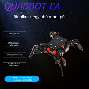 Négy lábú biomimikus pók robot STEM programozáshoz – DIY készlet fiataloknak Arduino-val és Maker oktatással