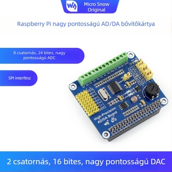 Raspberry Pi 4. generációs 3B+ bővítőlemez, magas precíziós AD/DA fejlesztőpanel