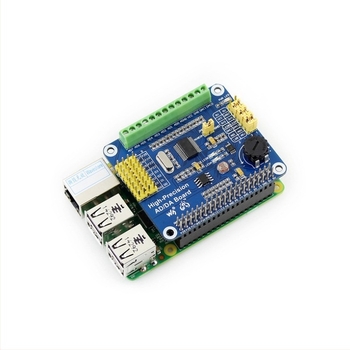 Raspberry Pi 4. generációs 3B+ bővítőlemez, magas precíziós AD/DA fejlesztőpanel