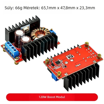 DC-DC buck-boost konverter, 9A, 300W, bemenet 5-40V, kimenet 1.2-35V, tápmodul