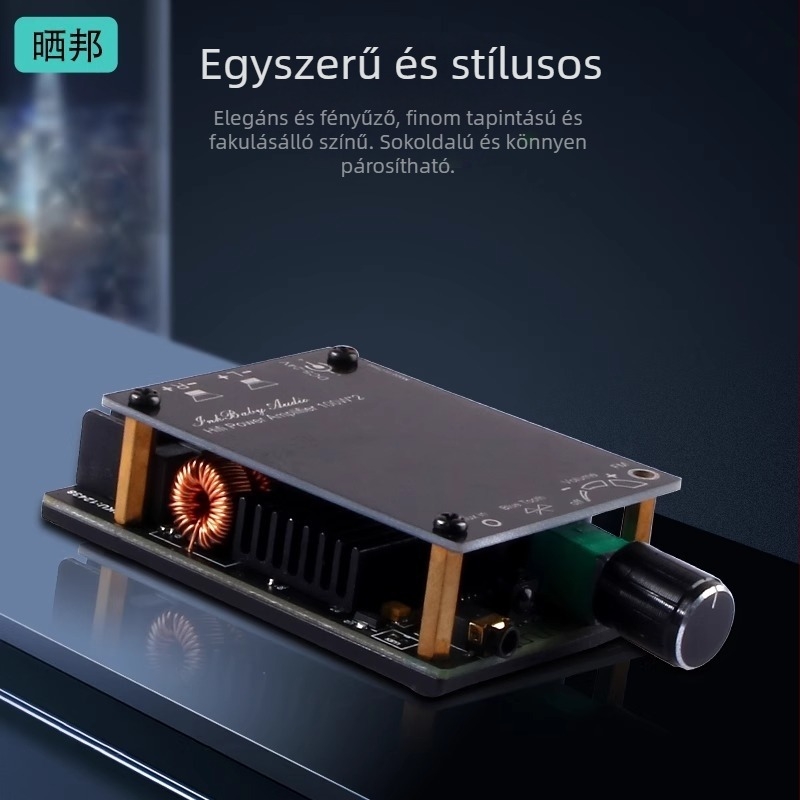 TPA3116D2 Bluetooth erősítő modul távirányítóval és rádióvevővel, 2.0 csatornás, 2x100W audiofil szintű nagy teljesítmény