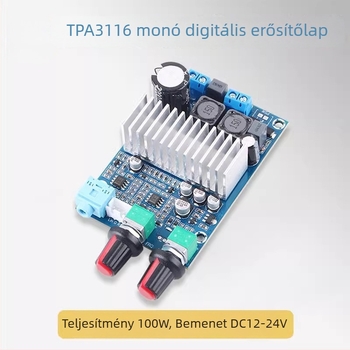 100W mélysugárzó erősítő PCB DC12-24V, nagy teljesítményű mono digitális erősítő modul TPA3116