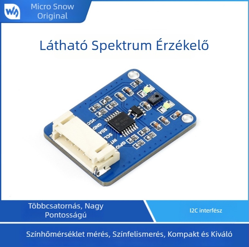AS7341 látható spektrumszenzor Raspberry Pi 4-hez, Light Snow, többcsatornás, nagy pontosságú I2C vezérlő interfész
