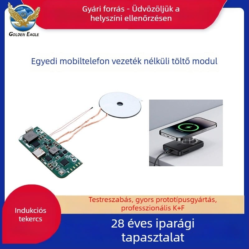 Autóba szánt 22W Qi vezeték nélküli gyorstöltő adómodul, 12V mobiltelefon töltő, Qi protokoll kompatibilis