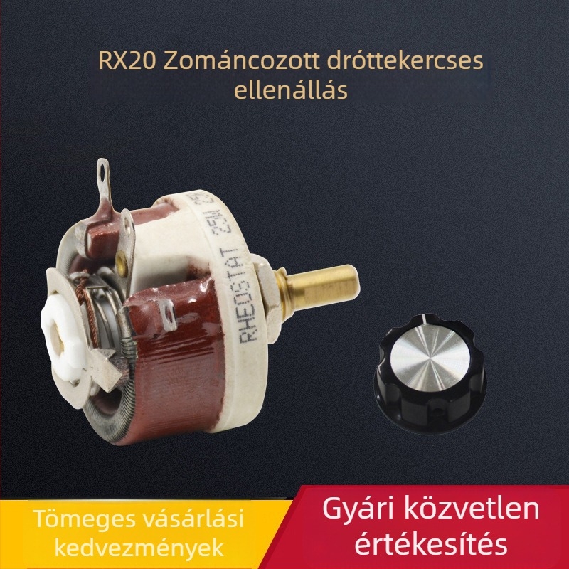 BC1 Amerikai stílusú piros korongos reostat, korongellenállás és potenciométer, 25W 50W 100W 150W 300W