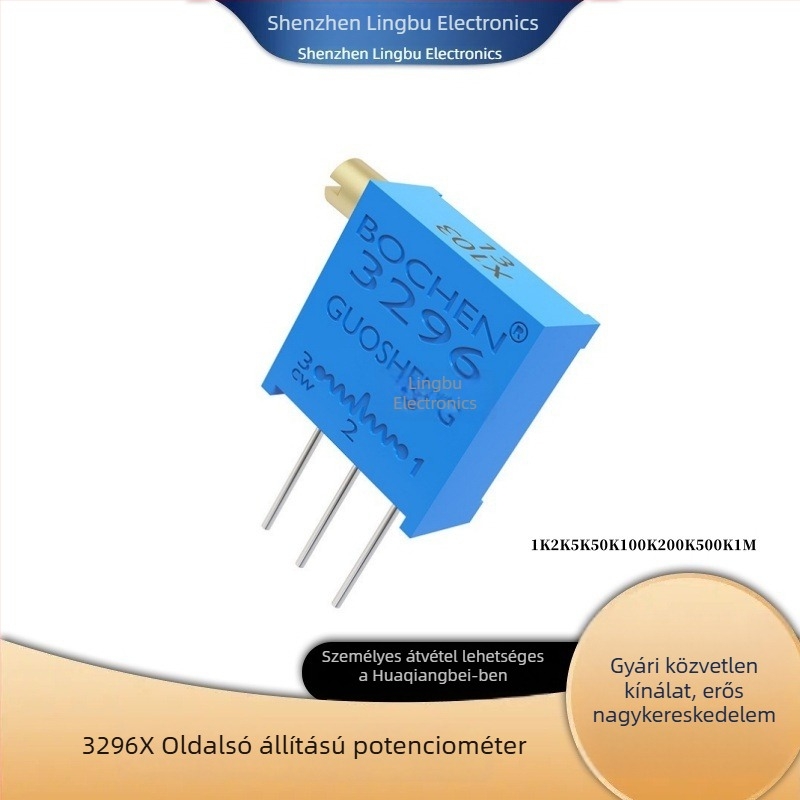 3296X103 10K oldalsó állítású többfordulatú potenciométer 1K 2K 5K 50K 100K 200K 500K 1M