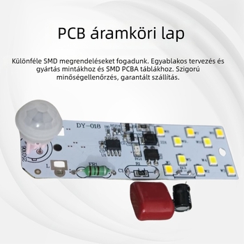 PCBA áramkörlap emberi testérzékelővel és LED töltőmodullal — PCB tervezésének másolata, multifunkcionális