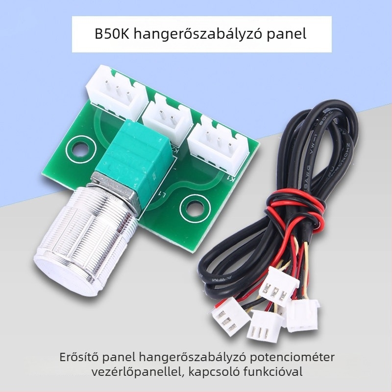 XH-A954 Potenciométer modul hangerőszabályozáshoz, erősítővel és dedikált kábellel