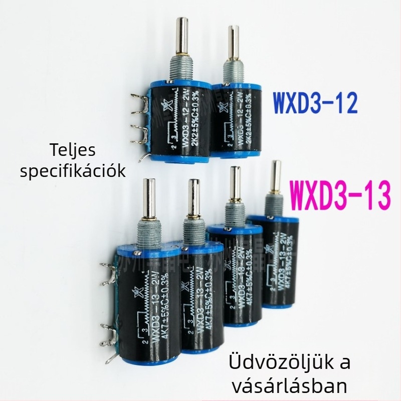 WXD3-13-2W-1K Többfordulatú állítható potenciométer — ellenállásértékek: 1K, 2K2, 4K7, 5K1, 10K, 22K, 220R