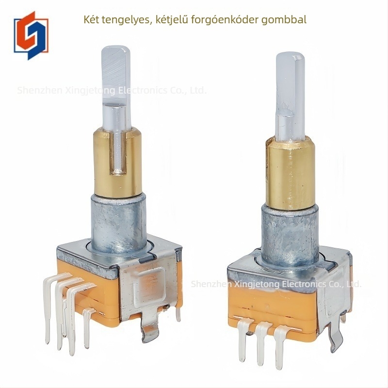 EC110701N2B Két-tengelyes kódoló, kettős impulzus és nyomógomb, forgó kódoló, 30 pozíció, 15 impulzus