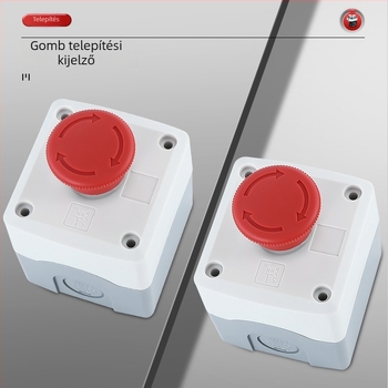 XB2-01ZS vészmegállító gomb, gomba fejű kapcsoló, normálisan zárt, 22 mm